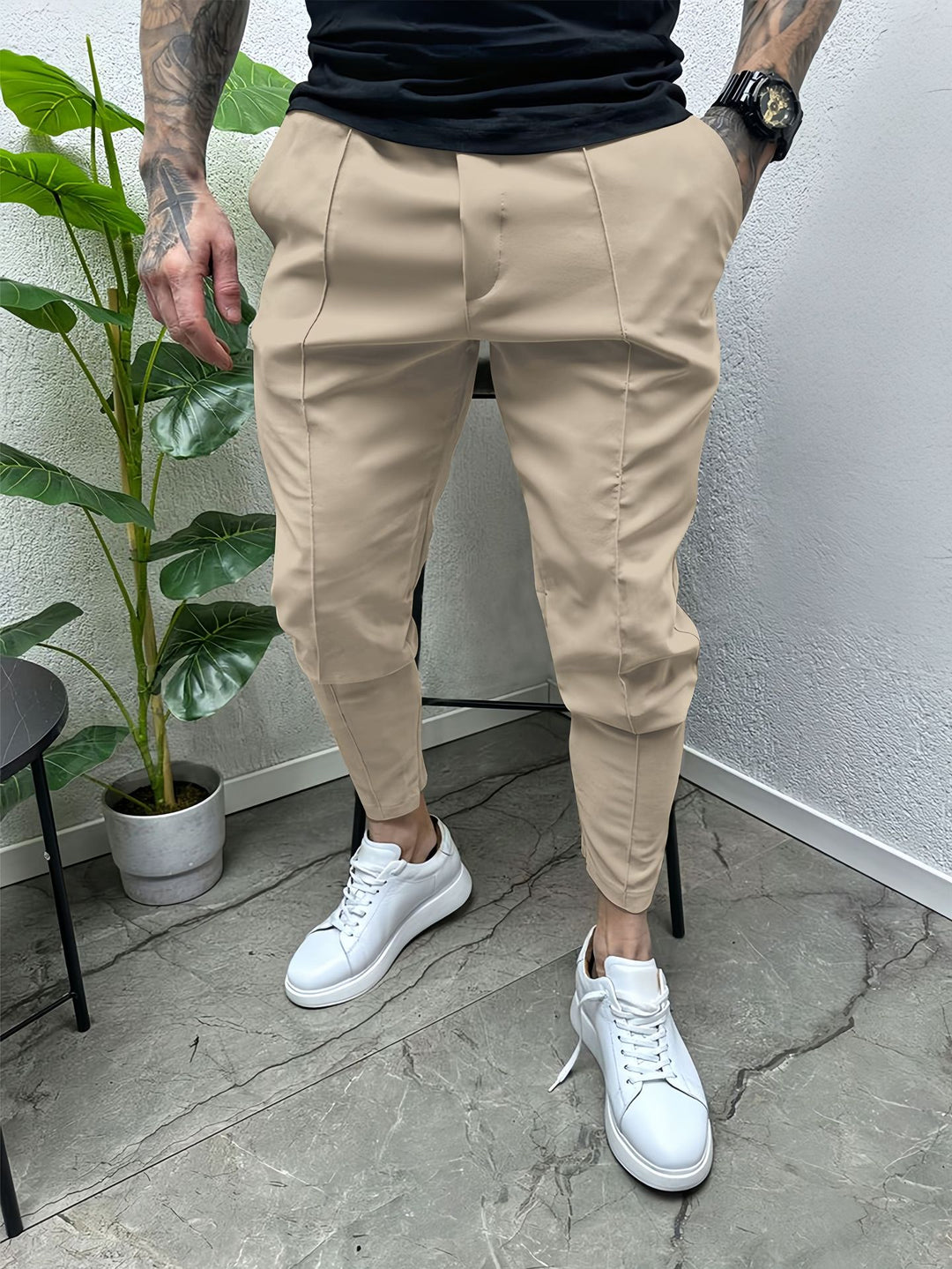 Herren maßgeschneiderte Stretch-Performance-Hosen Echoarchiv