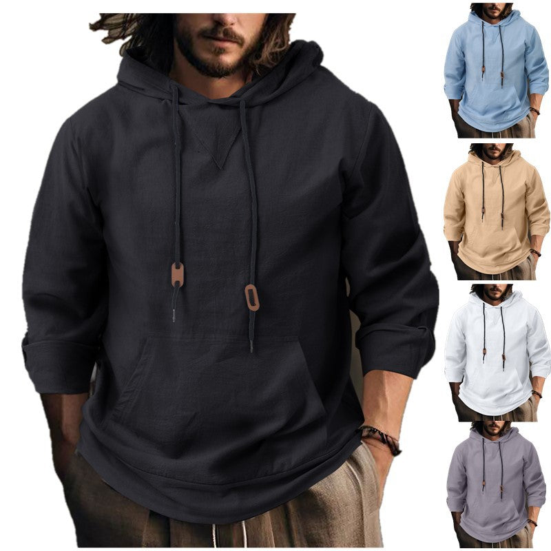 Herren lässiger Kapuzenpullover mit einzigartigem V-Design und praktischen Taschen Echoarchiv