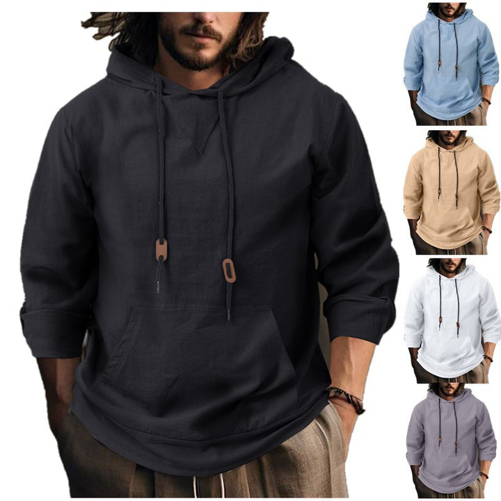 Herren lässiger Kapuzenpullover mit einzigartigem V-Design und praktischen Taschen Echoarchiv