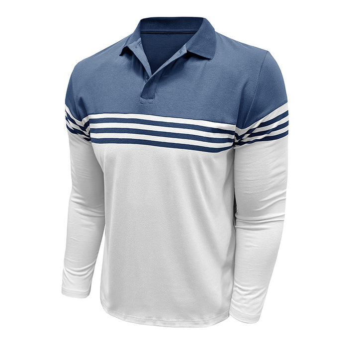 Herren Poloshirt mit modischem Streifenmix und hochwertigem Baumwollmaterial Echoarchiv