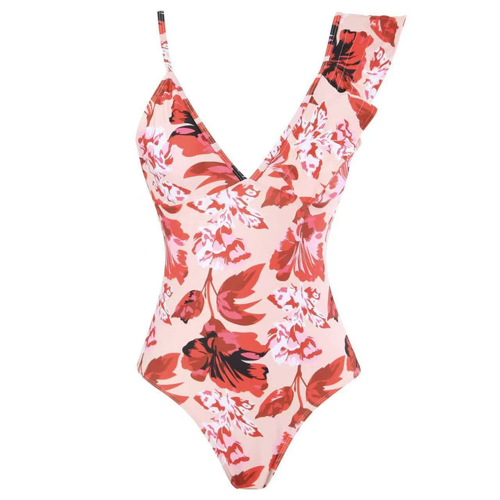 Damen Badeanzug mit floralem Design und passendem Rock Echo Archiv
