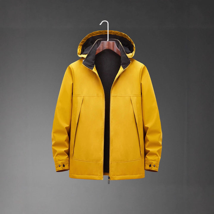 Herren Softshell-Übergangsjacke mit wärmendem Fleece-Innenfutter und Kapuze – Taviero