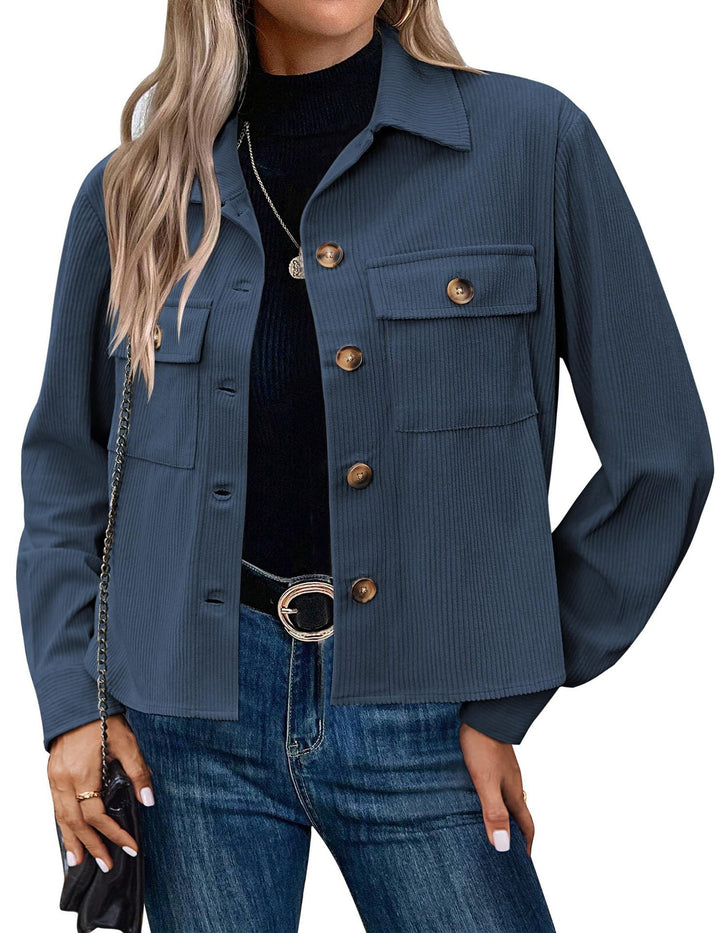 Damen Cordjacke mit zwei Brusttaschen Echoarchiv