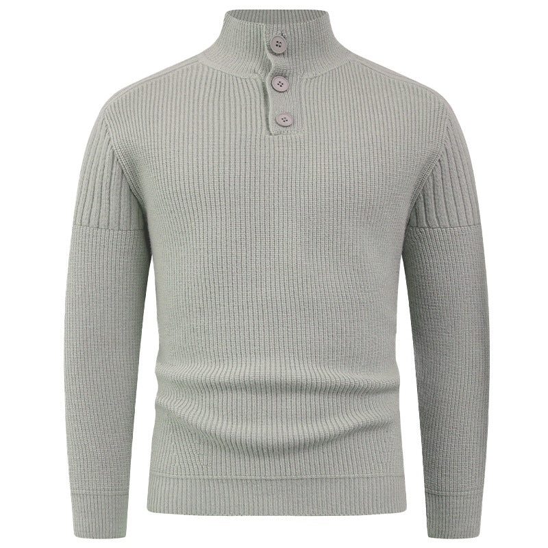 Herren innovativer Halbreißverschluss Pullover mit Rippstruktur Echoarchiv