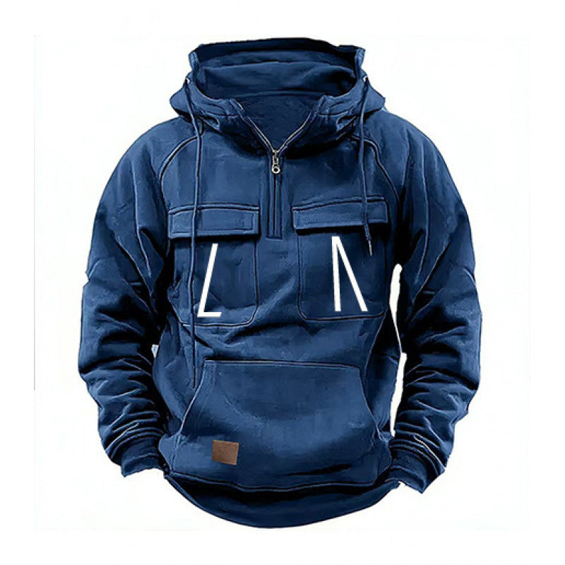 Herren Freizeit Kapuzenpullover mit Taschen und modernem Schnitt Echoarchiv