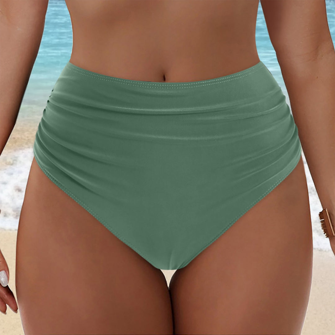 Damen Hochgeschnittenes Bikini-Höschen mit Rüschendetails Echo Archiv