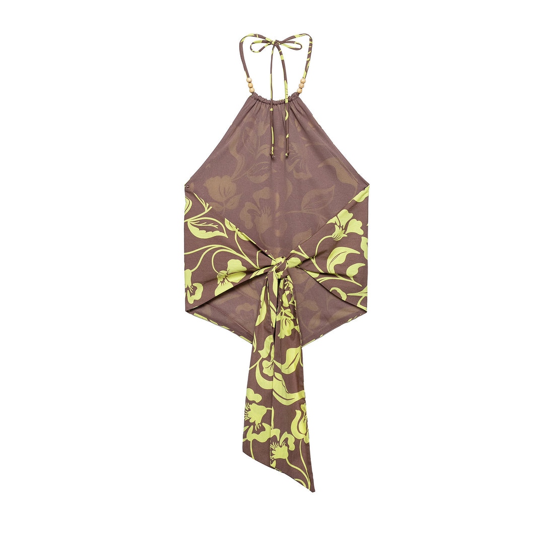 Damen Weite Palazzohose mit hohem Bund, Tunnelzug und floralem Allover-Print Echoarchiv