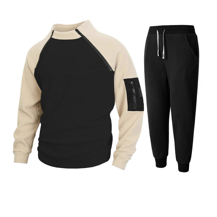 Herren Sportliches Oberteil mit funktionalem Reißverschluss und komfortabler Jogginghose Echoarchiv