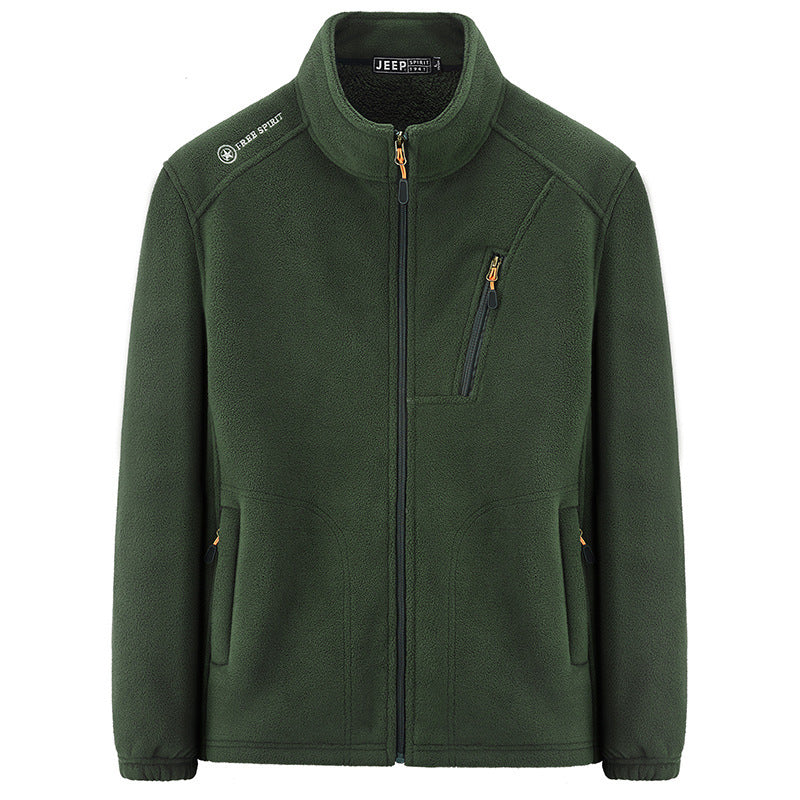 Herren Thermo‑Fleecejacke mit Sherpa‑Innenfutter, Stehkragen und Reißverschlusstaschen Echo Archiv