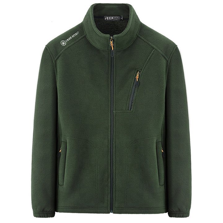 Herren Thermo‑Fleecejacke mit Sherpa‑Innenfutter, Stehkragen und Reißverschlusstaschen Echo Archiv