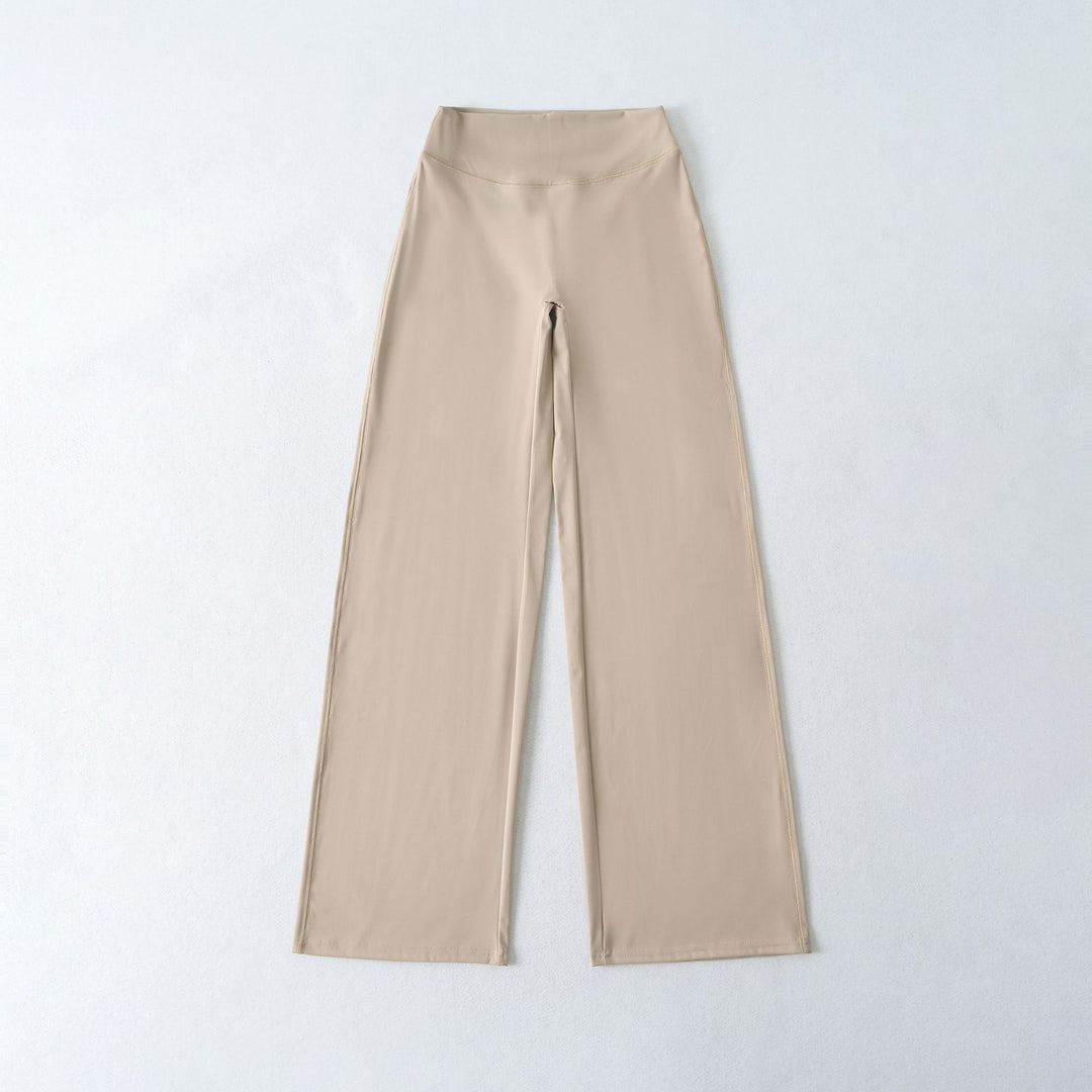 Damen Weite High Waist Loungehose aus Stretchjersey mit fließendem Schlag Echoarchiv