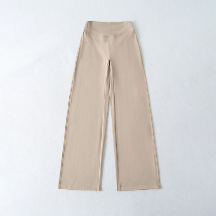 Damen Weite High Waist Loungehose aus Stretchjersey mit fließendem Schlag Echoarchiv