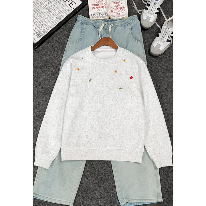 Damen Gemusterter Sweatshirt mit floralem Design Echo Archiv