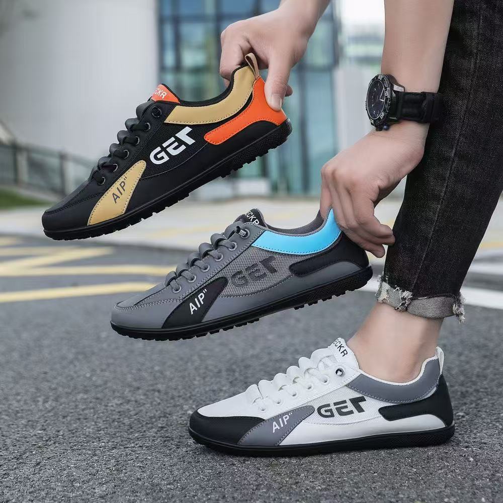 Herren Leichter Mesh- und Kunstleder-City-Sneaker mit gepolstertem Fersensteg und rutschfester Gummilaufsohle Echoarhiv – Norré