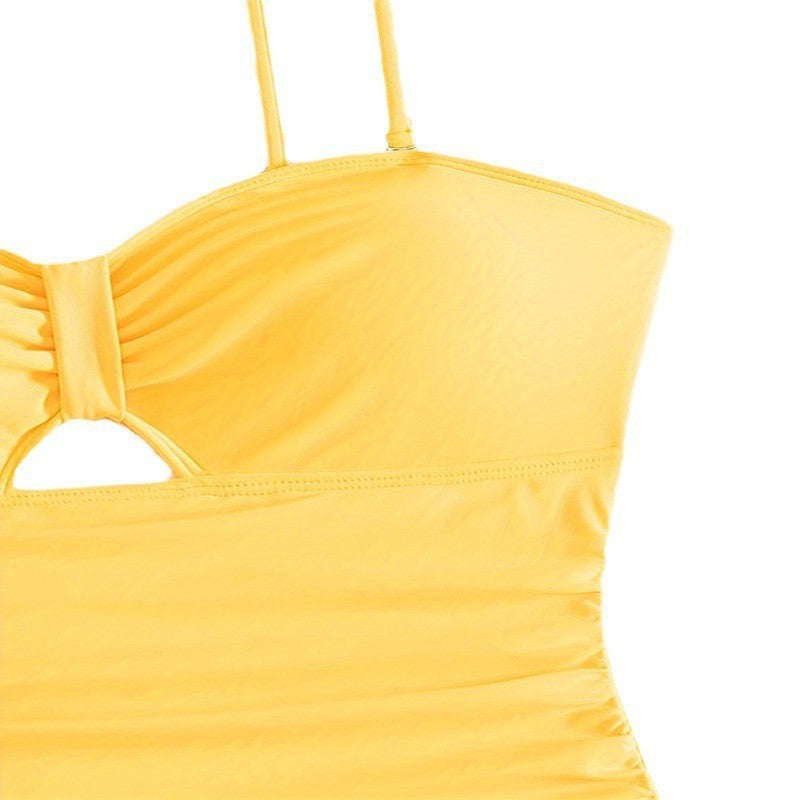Damen Einteiler Badeanzug mit modernem Cut-Out und raffinierter Raffung Echo Archiv