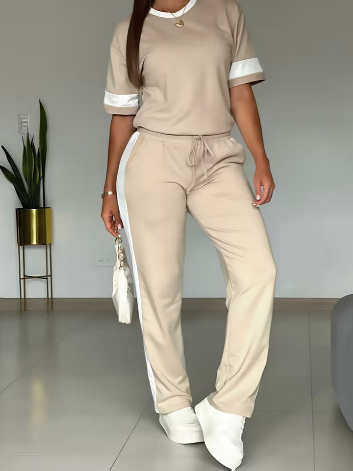Sportliches Zweiteiler-Set für Damen mit Oberteil und locker sitzender Hose – Echo Archiv