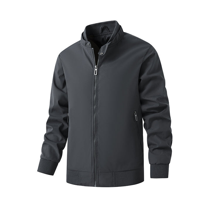 Herren Aviator-inspirierte Windbreaker-Bomberjacke mit Stehkragen und Mesh-Innenfutter Echoarchiv