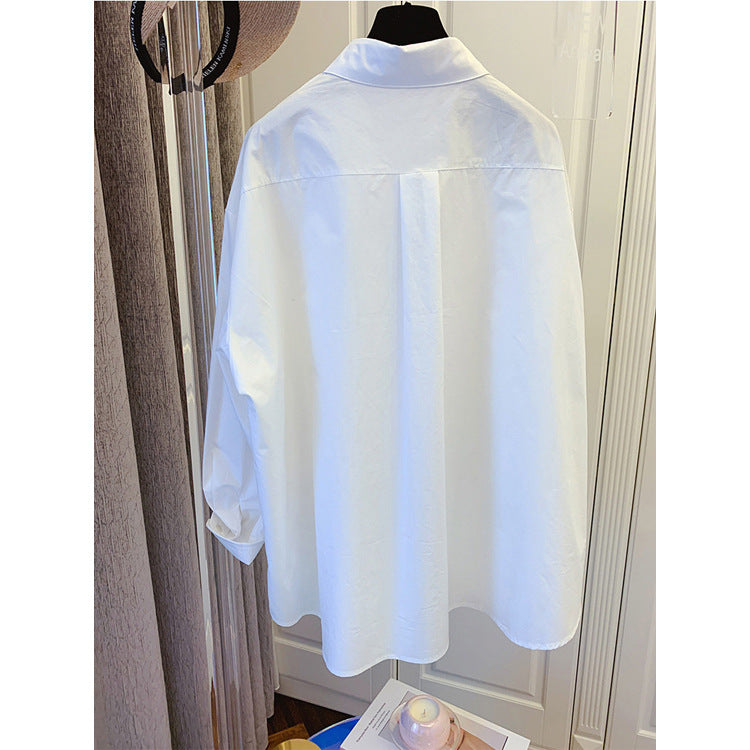 Damen Bequeme und stilvolle Oversized-Bluse Echoarchiv