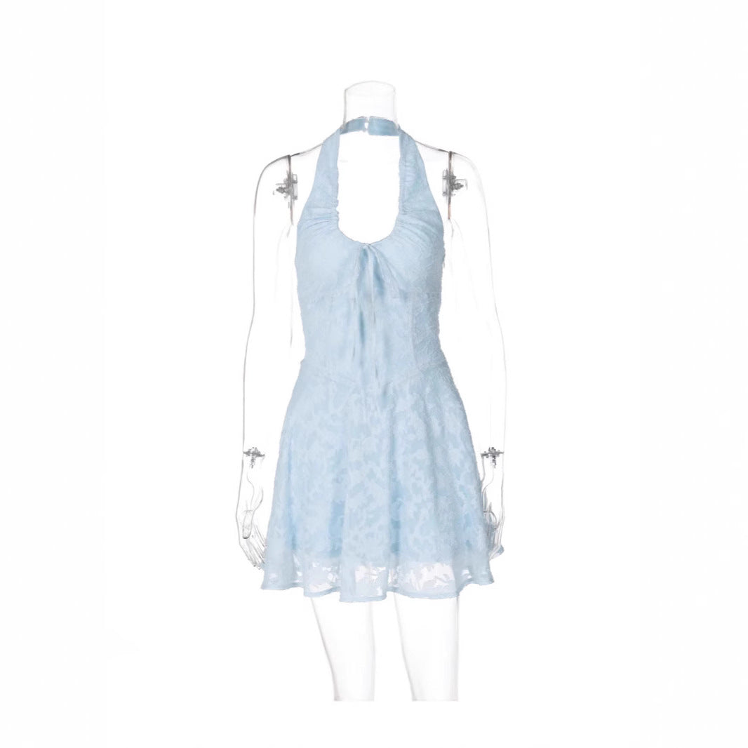 Damen Halterneck-Minikleid aus feiner Spitze Echo Archiv