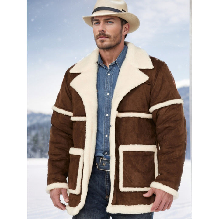 Herren Lammfellimitat-Jacke mit weichem Innenfutter Echoarchiv