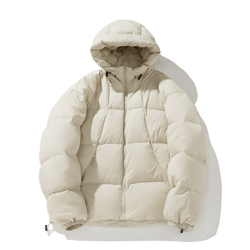 Damen Wattierte Oversize Steppjacke mit Kapuze und Kordelzug Echo Archiv