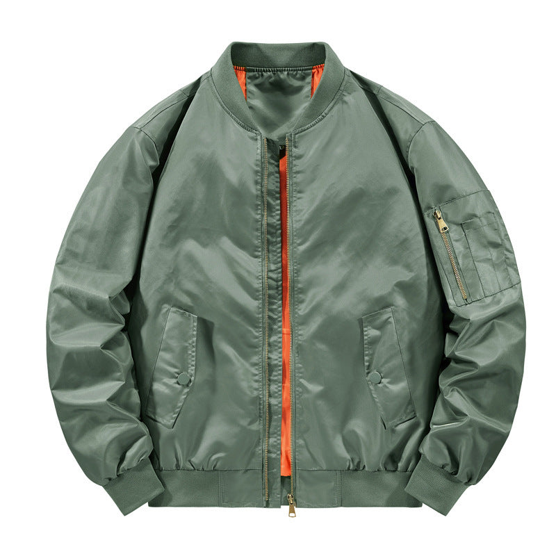 Herren Kurzblouson aus technischem Nylon mit kontrastfutter, Ärmeltasche und elastischen Bündchen – Brevano