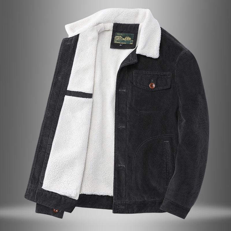 Herren Lässige Cordjacke mit Teddyfutter Echo Archiv 1787797447