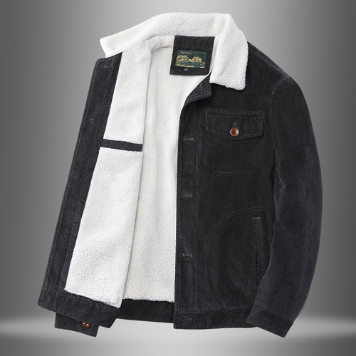 Herren Lässige Cordjacke mit Teddyfutter Echo Archiv 1787797447