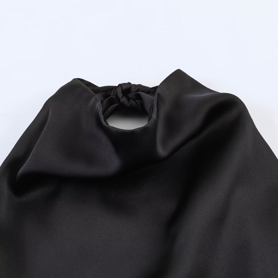Damen asymmetrisches Satin Kleid Echo Archiv