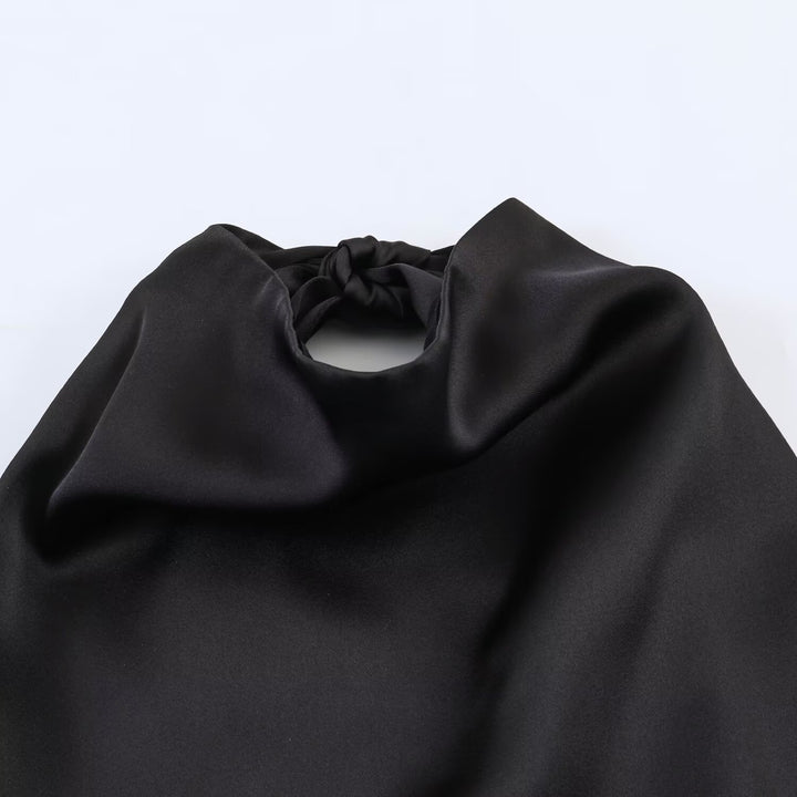 Damen asymmetrisches Satin Kleid Echo Archiv