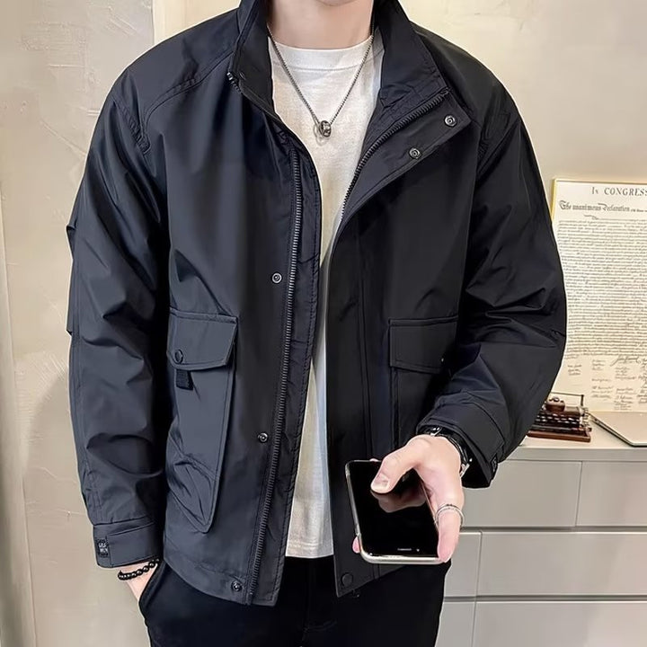 Herren leichte Utility-Jacke mit funktionalen Taschen Echoarchiv