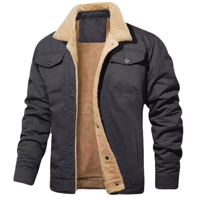 Herren gefütterte Steppjacke im Utility-Stil mit warmem Innenfutter Echoarchiv