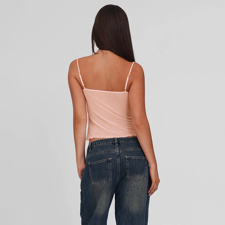 Damen Spitzen-Camisole mit Dekorativen Schleifendetails Echo Archiv