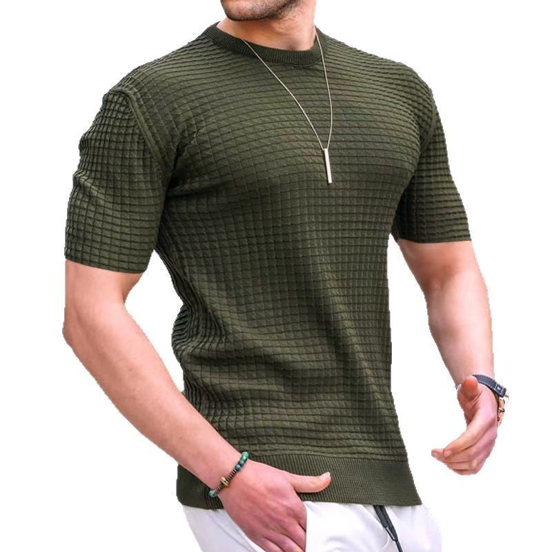 Herren Sportliches Kurzarmshirt mit strukturiertem Design Echoarchiv
