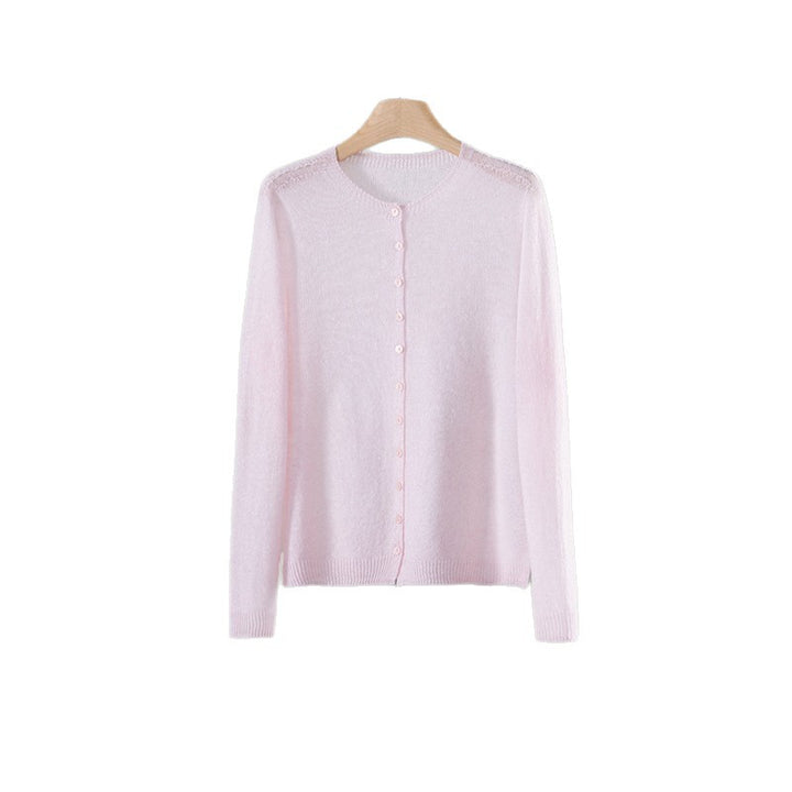 Damen Feinstrick-Cardigan mit Rundhals und durchgehender Knopfleiste Echo Archiv