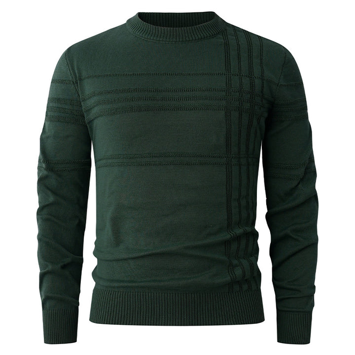Herren feiner Strickpullover mit strukturiertem Design Echoarchiv