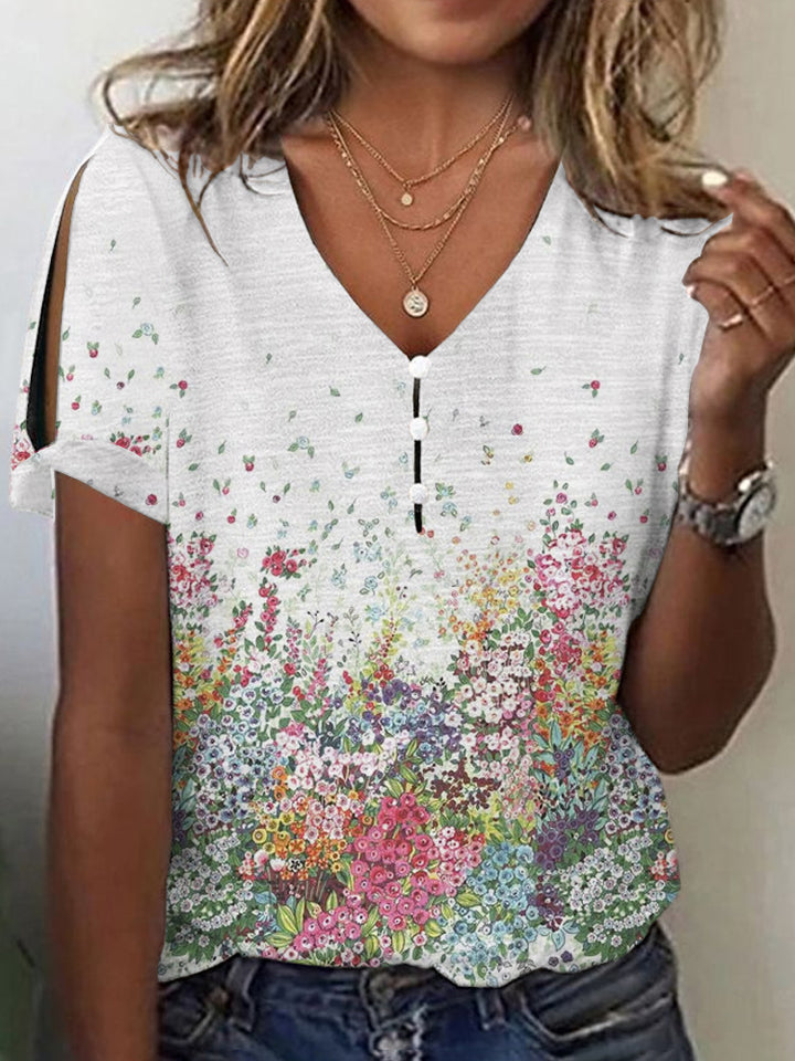 Damen Glitzernde V-Pullover Bluse Echo Archiv