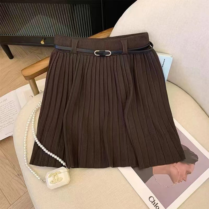 Damen Plissierter Wickelrock mit Gürteldetails Echo Archiv