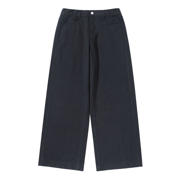 Damen High‑Waist Culotte‑Hose aus Baumwoll‑Twill mit durchgehender Mittelnaht Echoarchiv