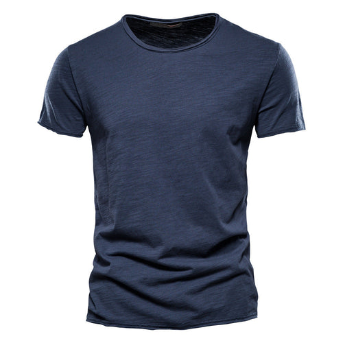 Herren nan leichtes Baumwollshirt mit Rundhalsausschnitt und schlanker Passform Echoarchiv