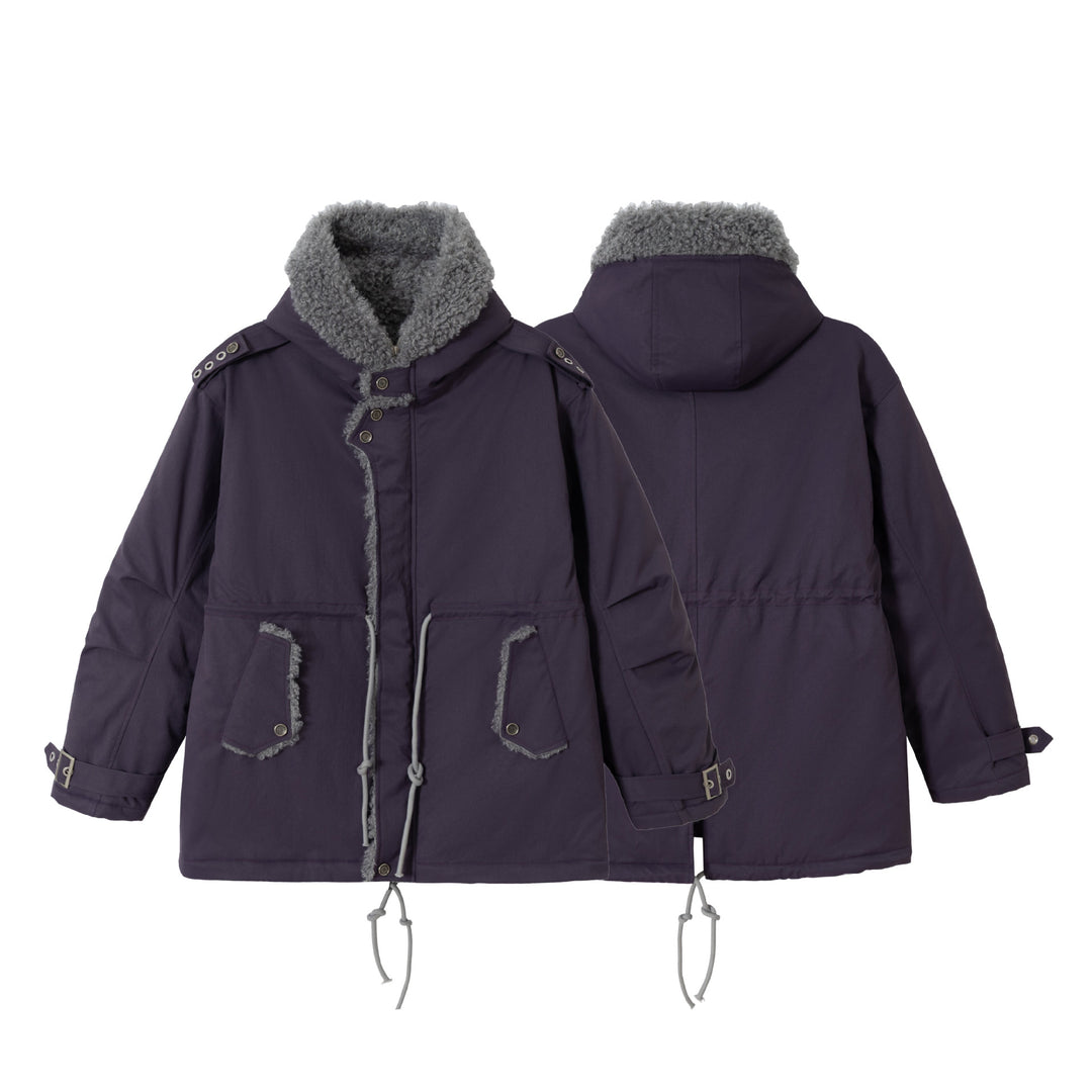 Damen Kurzparka mit Teddyfutter, Tunnelzug und Schnallenärmeln Echoarchiv