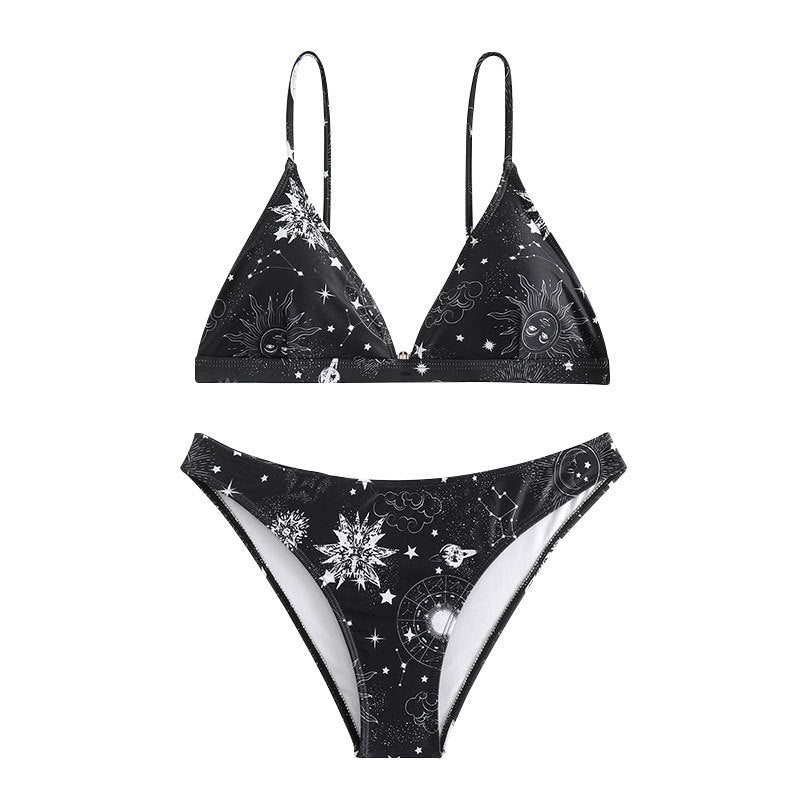 Damen Triangel-Bikini mit kreativem Galaxie-Design Echo Archiv