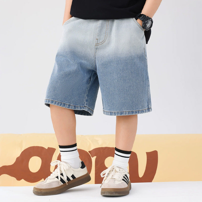 Jungen lockere Denim-Shorts mit modischem Farbverlauf Echo Archiv