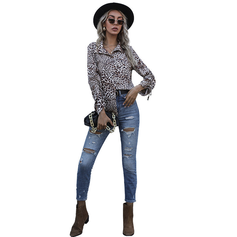 Damen Elegante Tiermuster Bluse Echo Archiv
