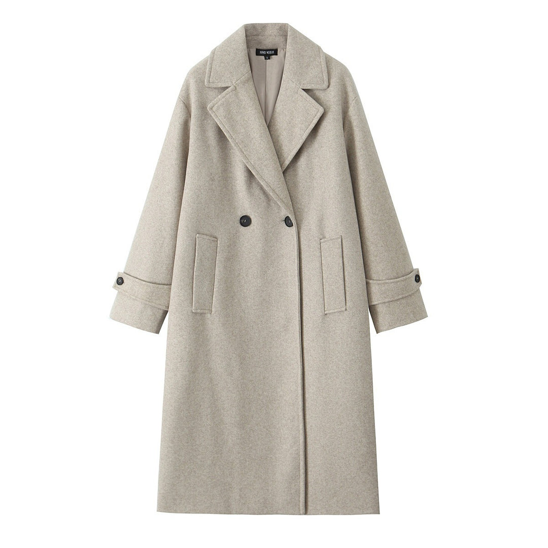 Damen 90+ doppelreihiger Wollmix-Mantel mit Oversize-Schnitt und Reverskragen Echo Archiv