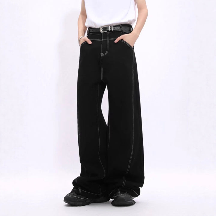 Damen Modische Weite Jeans Echoarchiv