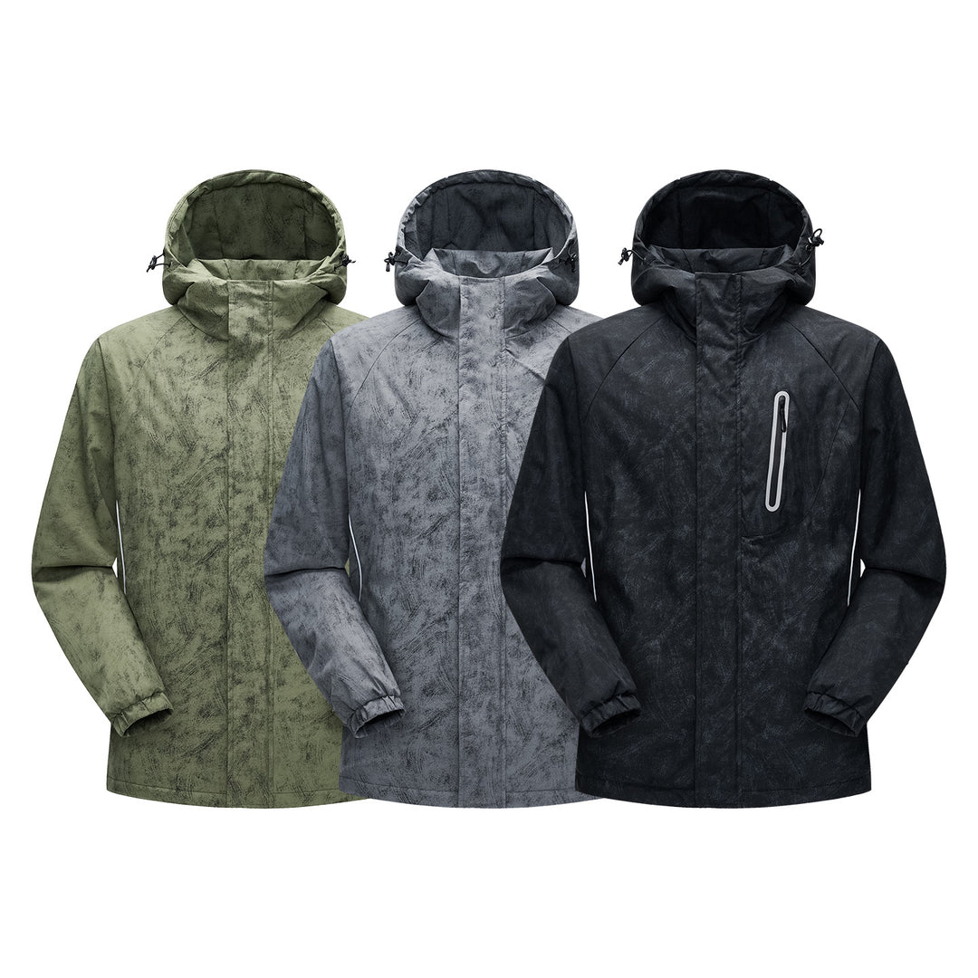 Herren Technische Regenjacke mit verschweißten Nähten und reflektierenden Details Echo Archiv