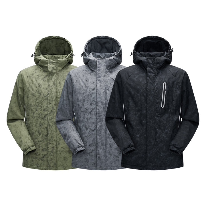 Herren Technische Regenjacke mit verschweißten Nähten und reflektierenden Details Echo Archiv