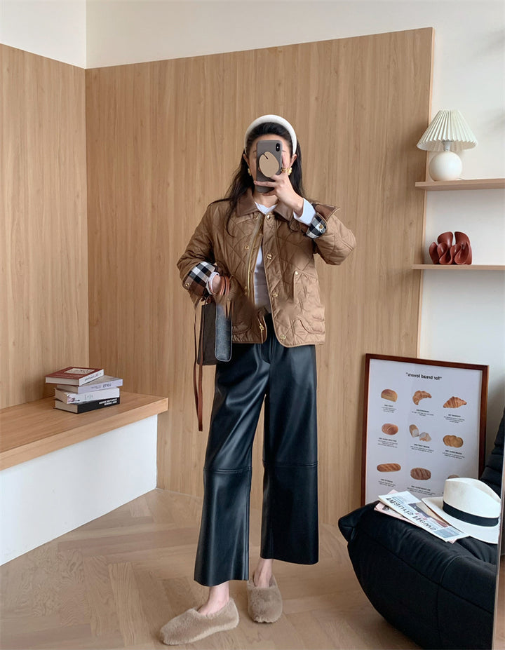 Damen Modische Steppjacke mit Taschen Echoarchiv