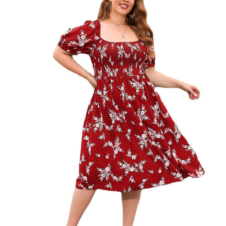 Damen Sommerliches Maxikleid mit romantischem Blumenmuster und Puffärmeln Echo Archiv